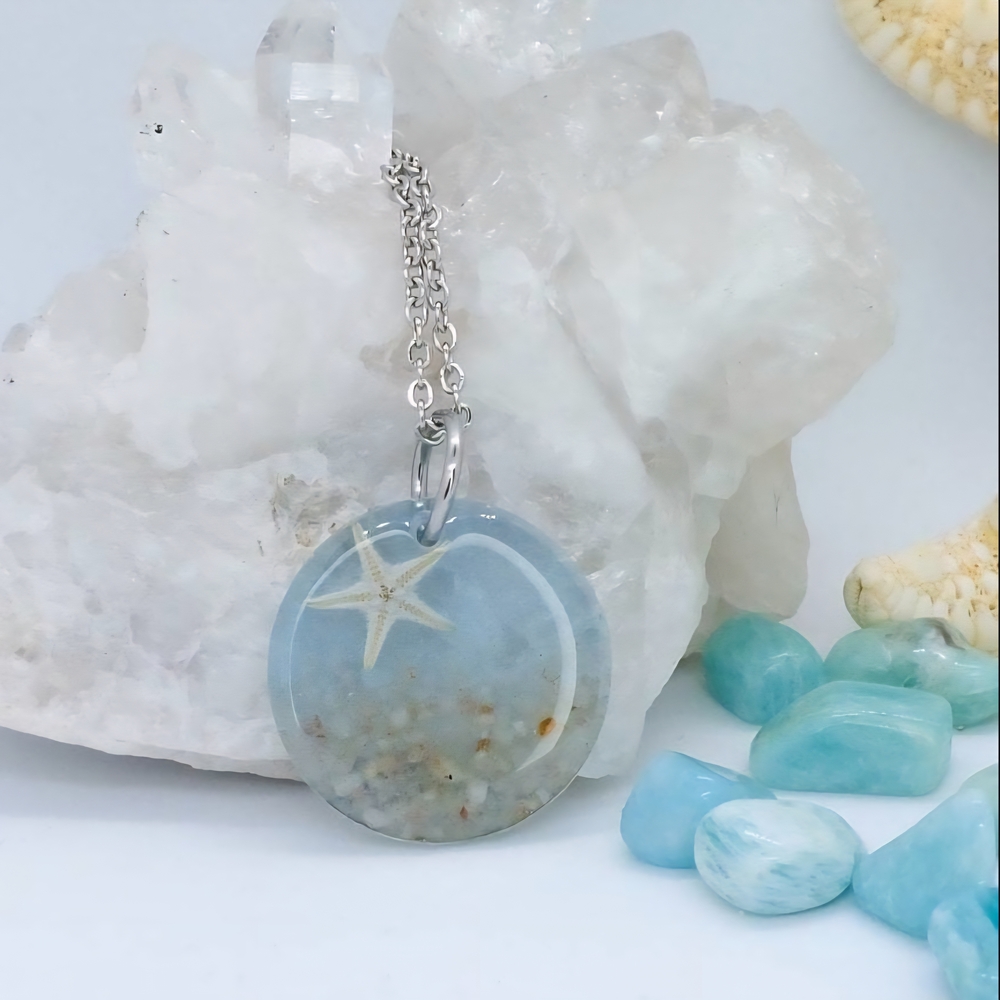 Silver Starfish Pendant Necklace
